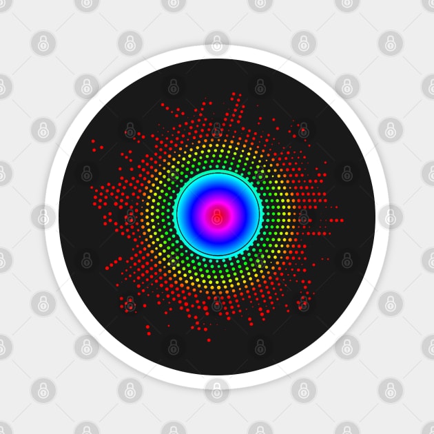 Rainbow Dots Magnet by HolidayBug